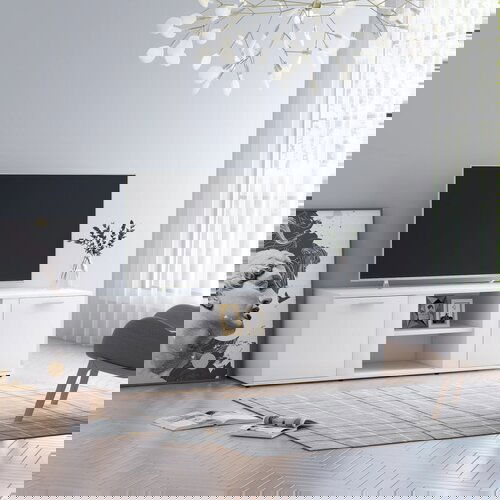 VidaXL TV ormarić bijeli 120 x 34 x 37 cm od iverice Slike