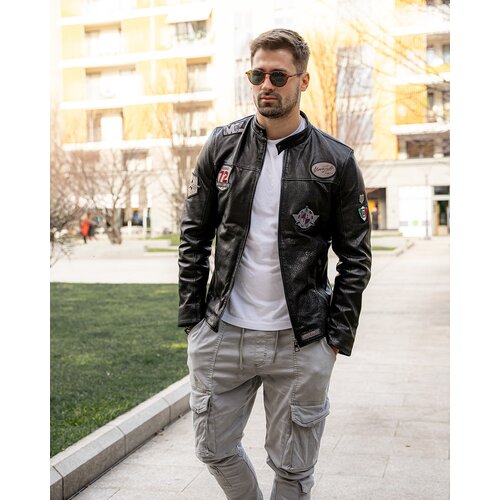 La Force Fashion mu&scaron;ka  Mario Zenetti kožna jakna William Air - Crna Cene
