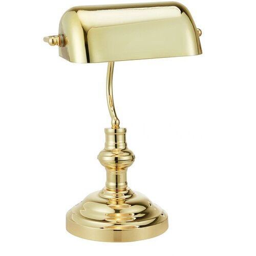 Marksl&amp;ouml;jd Mjedena stolna lampa sa staklenim sjenilom (visina 42 cm) Bankers &amp;ndash; Slike