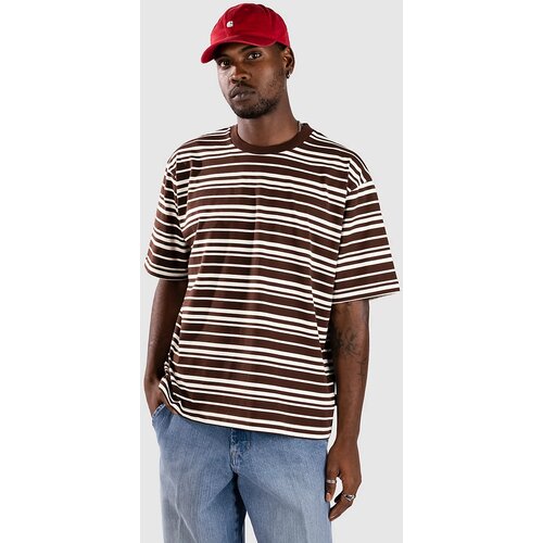 Blue Tomato Striped T-shirt brown / white Cene