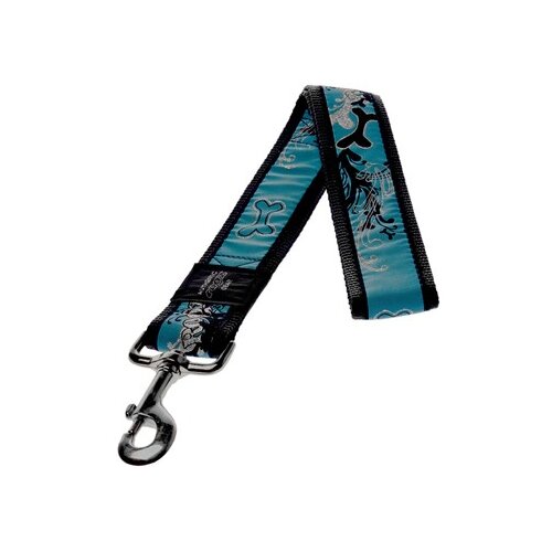 Rogz special turquoise chrome agent klasičan povodac za pse, tirkizno-crni, xxl Slike
