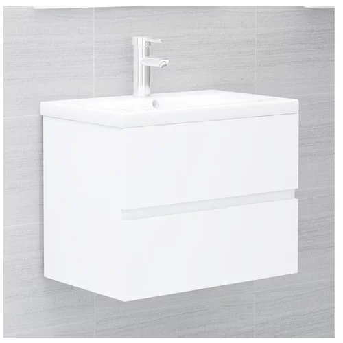  Omarica za umivalnik bela 60x38,5x45 cm iverna plošča