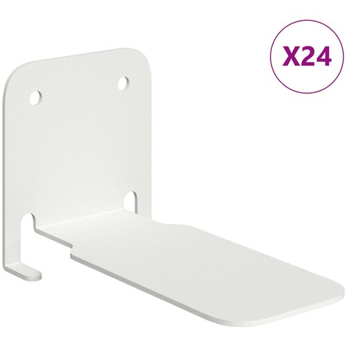  Lebdeća polica s policom Zidne 24 pcs Bijeli 6 x 10,8 x 6,6 cm Slike