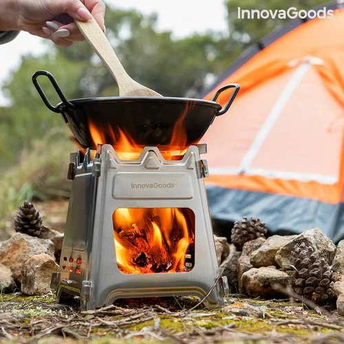 InnovaGoods Odvojiva čelična peć za kampiranje Flamet