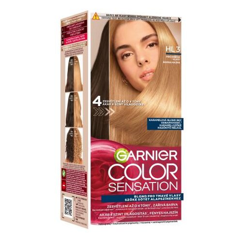 Garnier Color Sensation boja za kosu tamna kosa 40 ml nijansa HL3 za žene Slike