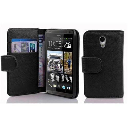 Cadorabo Ohišje, združljivo z HTC Desire 700 v oksid črna - Zaščitni ovitek iz teksturiranega umetnega usnja in žep za kartice, (20558776) Cene