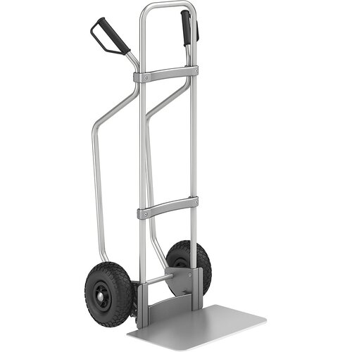 eurokraft pro aluminijast voziček za prevoz vreč, z drsnimi sanmi, nakladalna površina šxg 450 x 350 mm, aluminij, kolesa z zračnico, od 2 kosov Cene