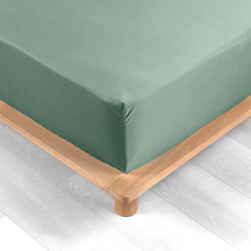 Douceur d intérieur Zelena plahta s gumom od pamučnog perkala 90x190 cm Percaline – Cene
