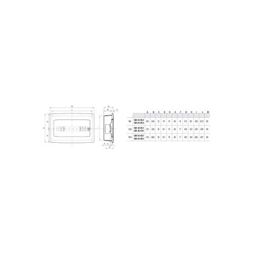 GEWISS GW40605 kući&amp;scaron;te za ugradnju sa dimljenim prozirnim vratima 12 modula ip40 Slike