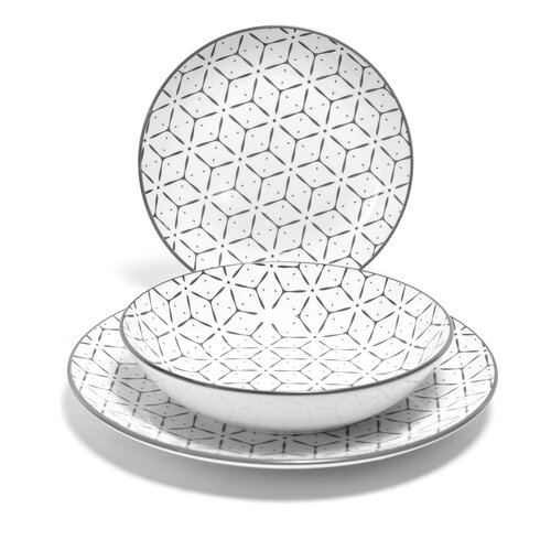 Mhome 18-delni set krožnikov Diana / porcelan, (21096268) Cene