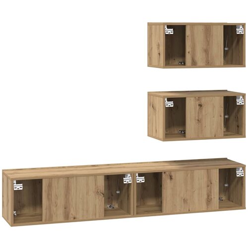  Set TV komoda Zidne 4 pcs Hrast artisan Konstruirano drvo Slike