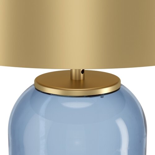 Eglo 390064 - Stona lampa CUITE 1xE27/40W/230V zlatna/plava Slike