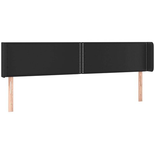  Uzglavlje crno 203x16x78/88 cm od umjetne kože Slike