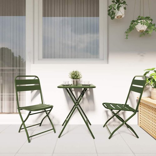  Sklopiva stolica za vrt 2 pcs Zelena 42 x 52 x 82cm Slike