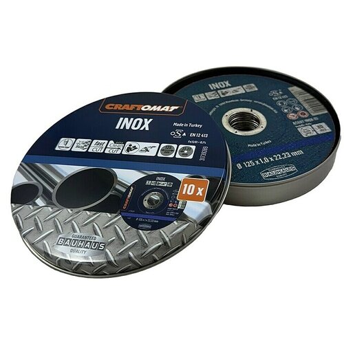 CRAFTOMAT Rezni disk AS60T INOX-BF (Prikladno za: Plemeniti čelik, Promjer rezne ploče: 125 mm, Debljina plohe: 1 mm, 10 Kom.) Cijene