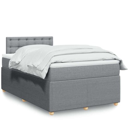 vidaXL Krevet s oprugama i madracem svjetlosivi 120x190 cm od tkanine Cijene