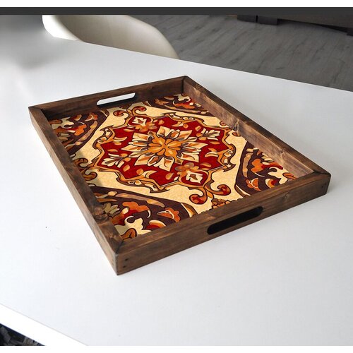 Aberto Design Poslužavnik REF013 48 x 38 x 4 cm, Šareni Cene
