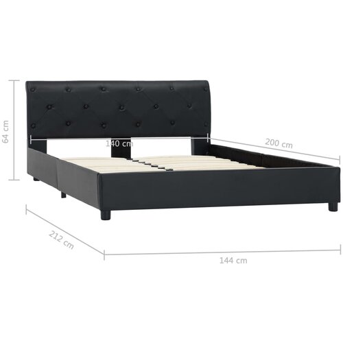  Okvir za krevet od umjetne kože crni 140 x 200 cm Slike