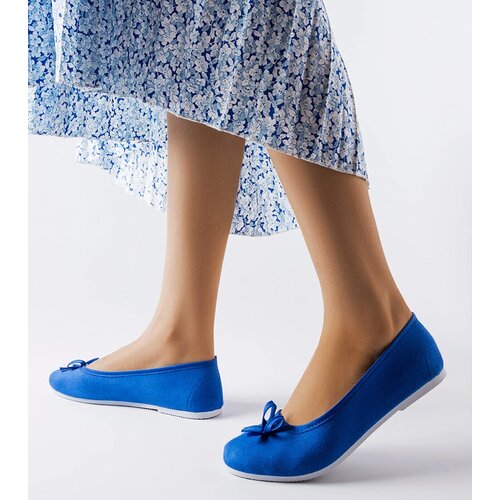 Gemre Blue Fabric Ballet Flats Gendron Cijene