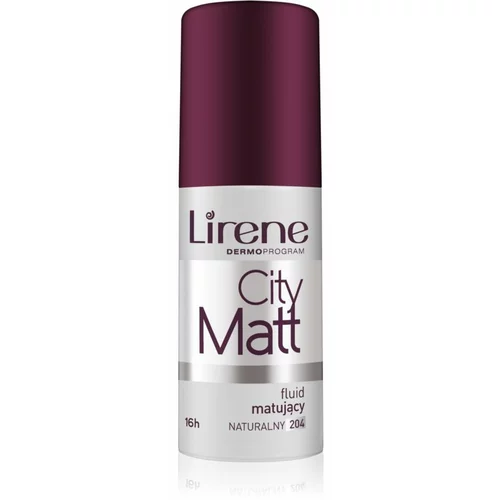 Lirene City Matt matirajoči fluidni tekoči puder z gladilnim učinkom odtenek 204 Natural 30 ml
