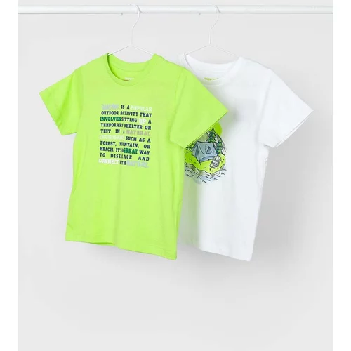 Mayoral Otroška bombažna kratka majica 2-pack zelena barva