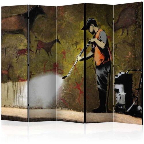  Paravan u 5 dijelova - Banksy - Cave Painting II [Room Dividers] 225x172 Slike