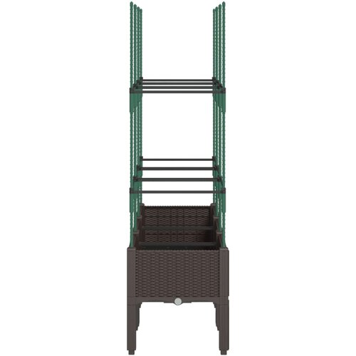  Vrtna sadilica s re&amp;scaron;etkom smeđa 120 x 40 x 142,5 cm PP Slike