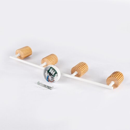  Brilagi - Spot svetlo MODERN WOOD 4xGU10/8W/230V drvo/belo Slike