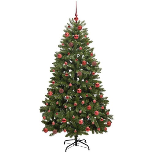  Umjetno božićno drvce S LED lampica Zelena 180 cm PVC i metal Slike