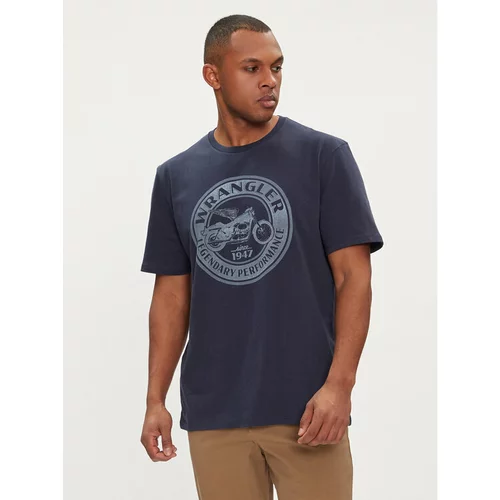 Wrangler Majica Americana 112352841 Mornarsko modra Regular Fit