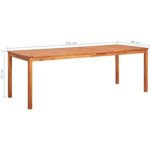  Vrtni stol od masivnog bagremovog drva 215 x 90 x 74 cm Slike