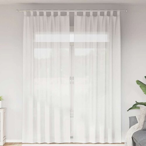Voile zavjese s petljama 2 kom bijele 140x260 cm Cijene