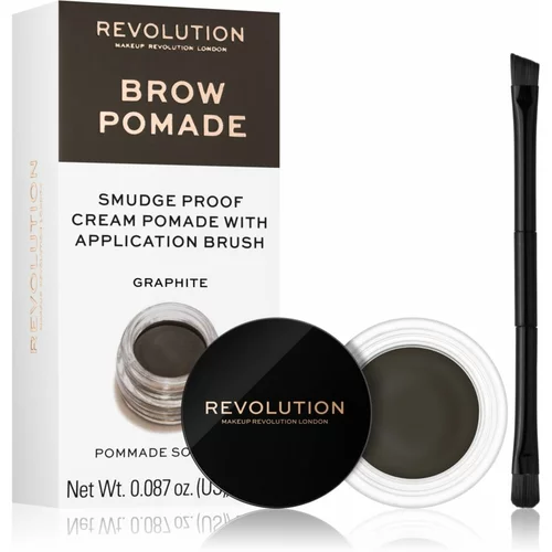Makeup Revolution Brow Pomade pomada za obrvi odtenek Graphite 2.5 g