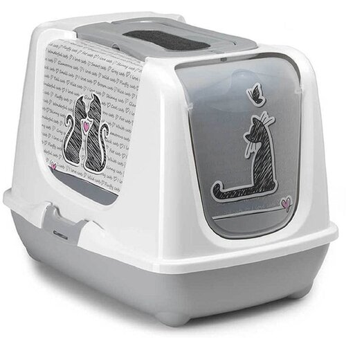 Moderna trendy cats in love 50 cm toalet za mačke speckled grey Cene