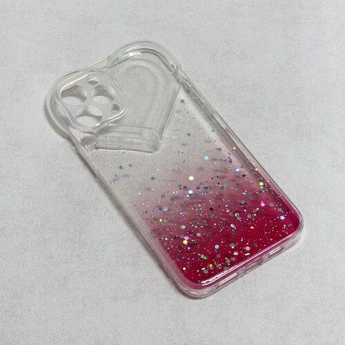 maska heart glitter za iphone 13 6.1 pink Slike