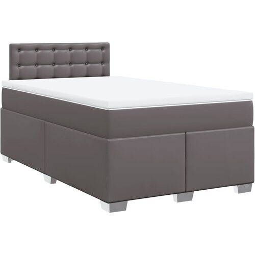 vidaXL Krevet s oprugama i madracem sivi 120x200 cm od umjetne kože Cijene