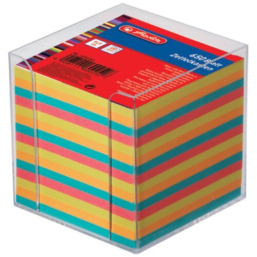 Herlitz Stolna kocka s papirom 9x9x9 cm, 650 listova u boji, PVC, Cene