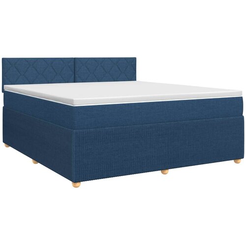  Boxspring krevet s madracem Plava 180 x 200 cm Tkanina Slike