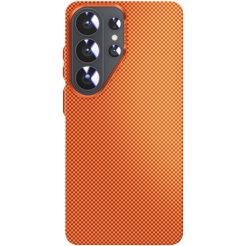 AVIZAR Etui za Galaxy S26 Ultra videz aramida združljiv Qi2 / MagSafe / PixelSnap, Oranžna, (5000274927) Cene