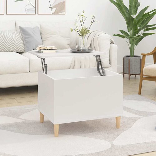  Stolić za kavu bijeli 60 x 44,5 x 45 cm od konstruiranog drva Cijene