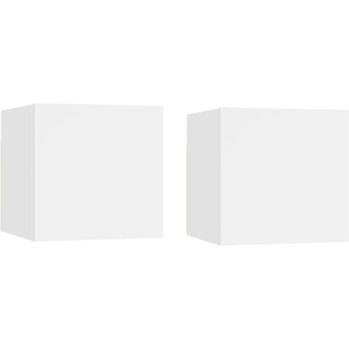 vidaXL Nočne omarice 2 kosa bele 30,5x30x30 cm iverna plošča Cene