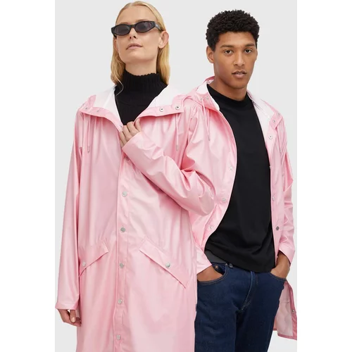 Rains Vodoodporna jakna 12020 Long Jacket roza barva