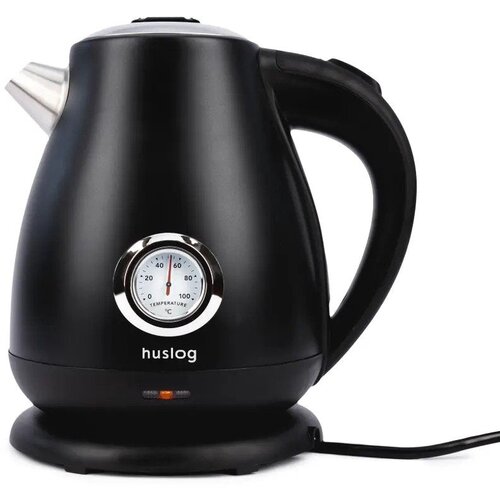 Huslog RetroClassic AK-0932 električno kuhalo za vodo s termometrom 1,7 L, črno Slike
