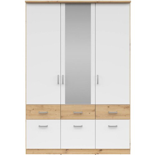 Lesnina-XXXL omara za oblačila brando, bela, hrast, š. 136 cm Cene