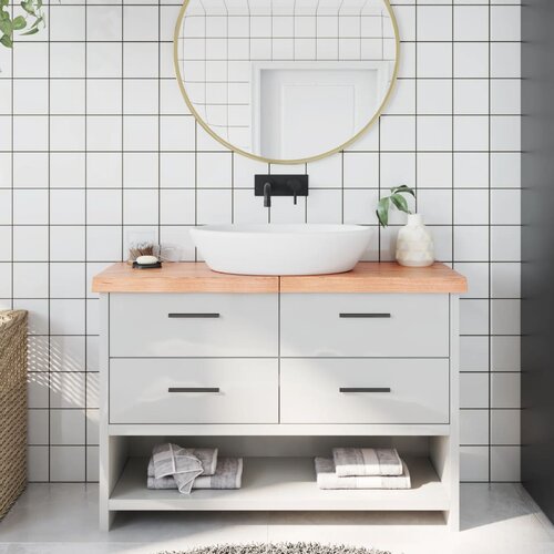  Kupaonska radna ploča svjetlosmeđa 120x30x(2-6) cm masivno drvo Cijene