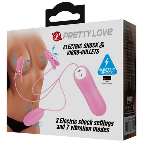 Pretty Love Electric Shock & Vibro Bullets Pink Cene