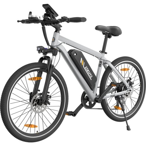 ESKUTE Električno gorsko kolo M100 27,5" 250 W 36 V 10,4 Ah odstranljiva baterija - srebrna, (21960243) Cene