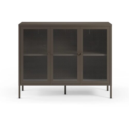 Firestone Siva kovinska vitrina 121x90x40 cm Layna &ndash; Cene