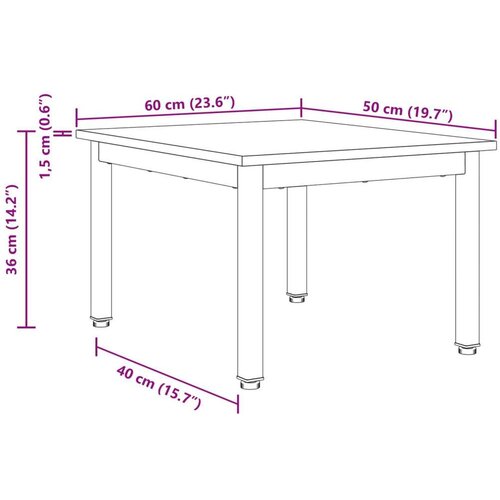  Stolić za kavu Dimni hrast 60 x 50 x 36 cm Konstruirano drvo Slike