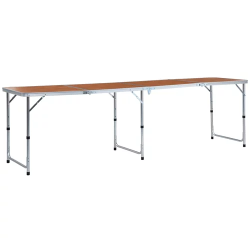 Sklopivi stol za kampiranje aluminijski 240 x 60 cm